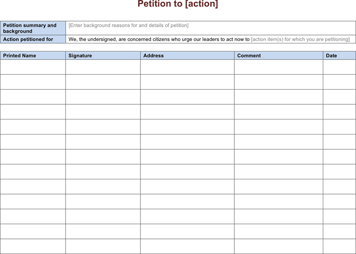 Petition Template 3