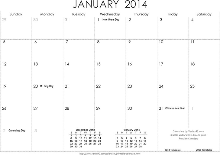 12 Month Calendar 2014 3