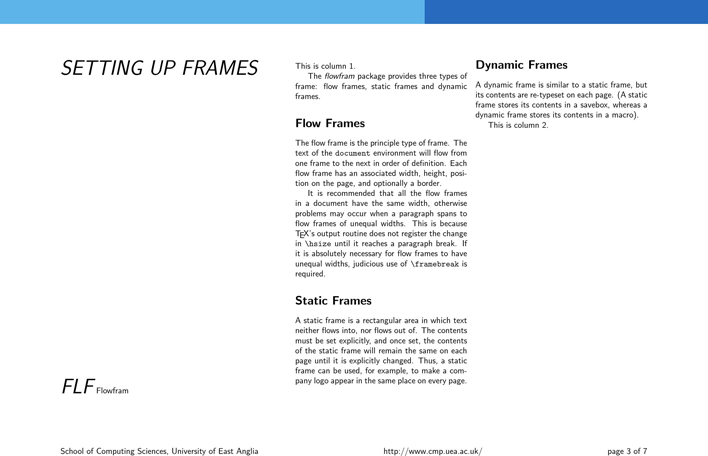 A Sample Brochure Page 3