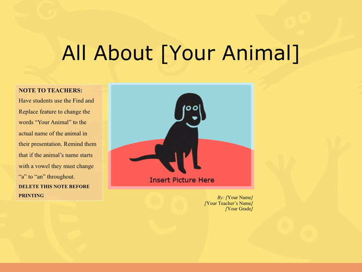 Animal Report Template 1