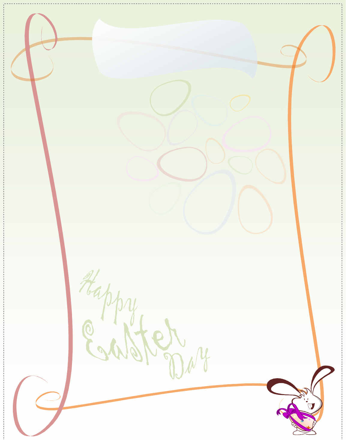 Easter Bunny Letter Template 1