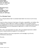 Character Reference Letter Template