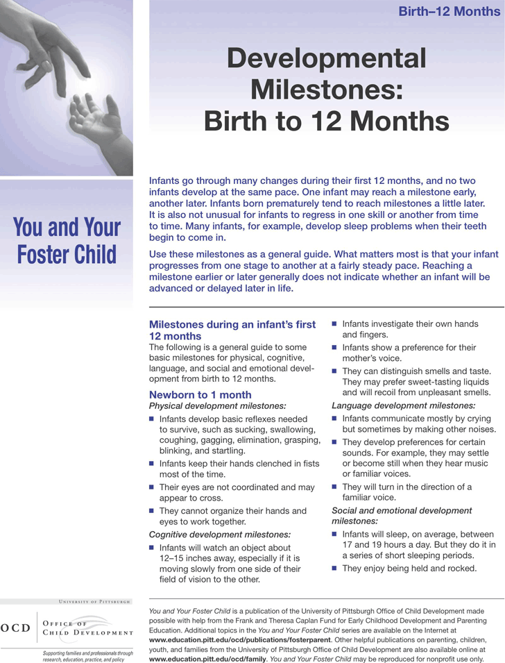 Developmental Milestones: Birth To 12 Months