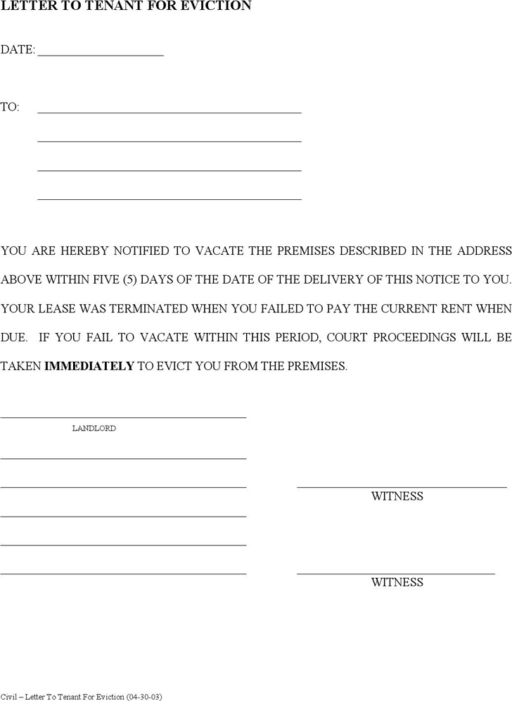 Eviction Notice Template 1
