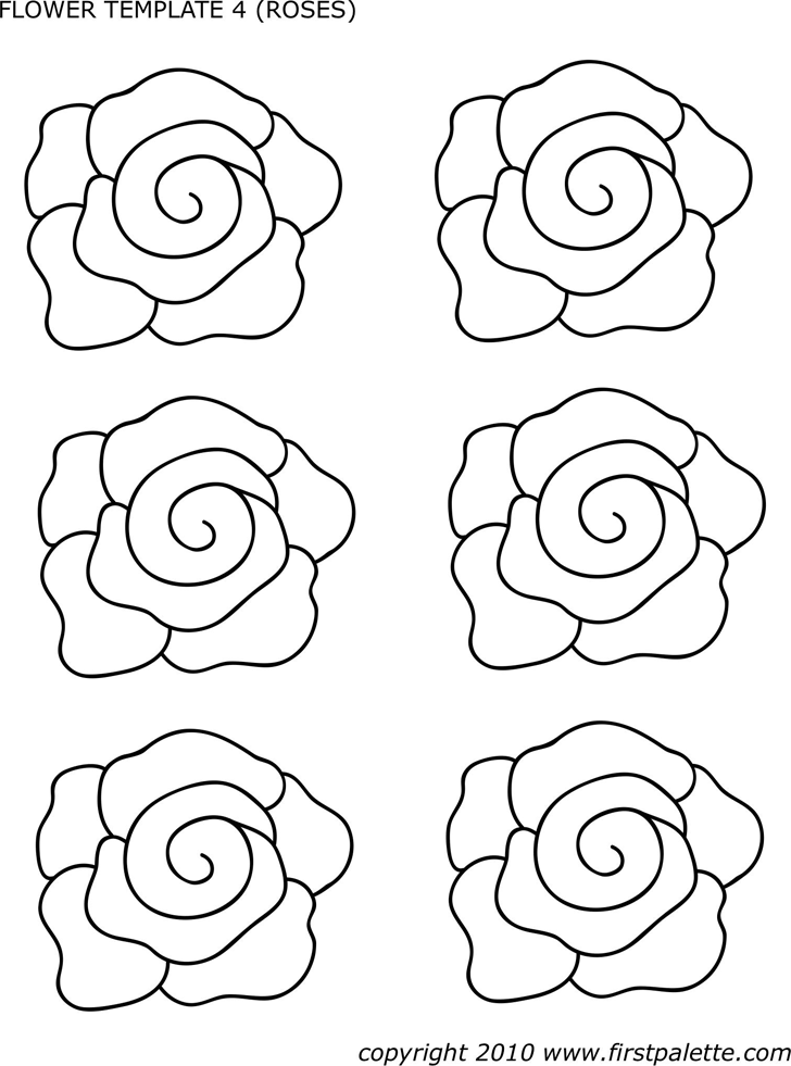 Flower Template of Roses