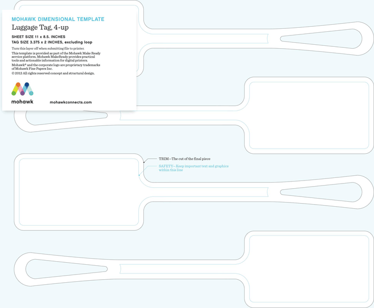 Luggage Tag Template 2