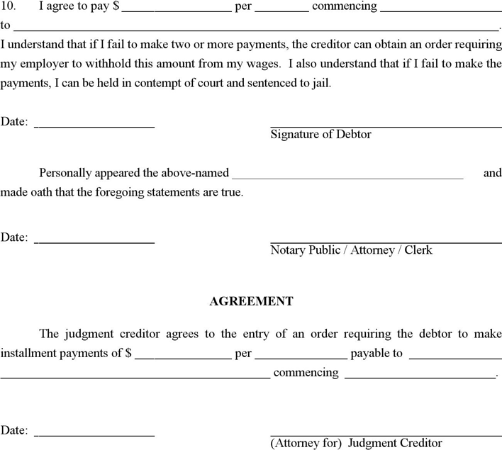 Maine Affidavit and Agreement Form Page 2