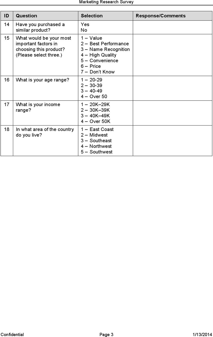 Market Research Survey Template 1 Page 3