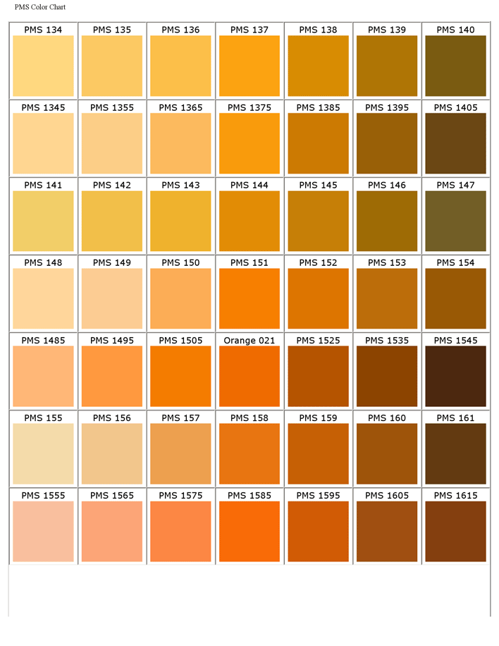 Pantone Matching System Color Chart Page 2