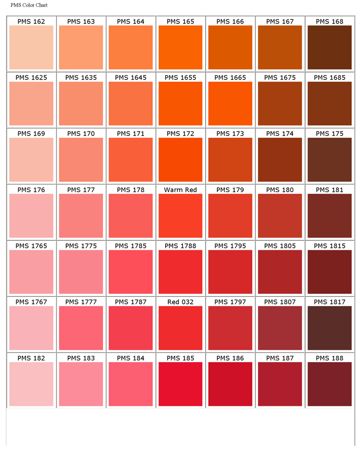 Pantone Matching System Color Chart Page 3