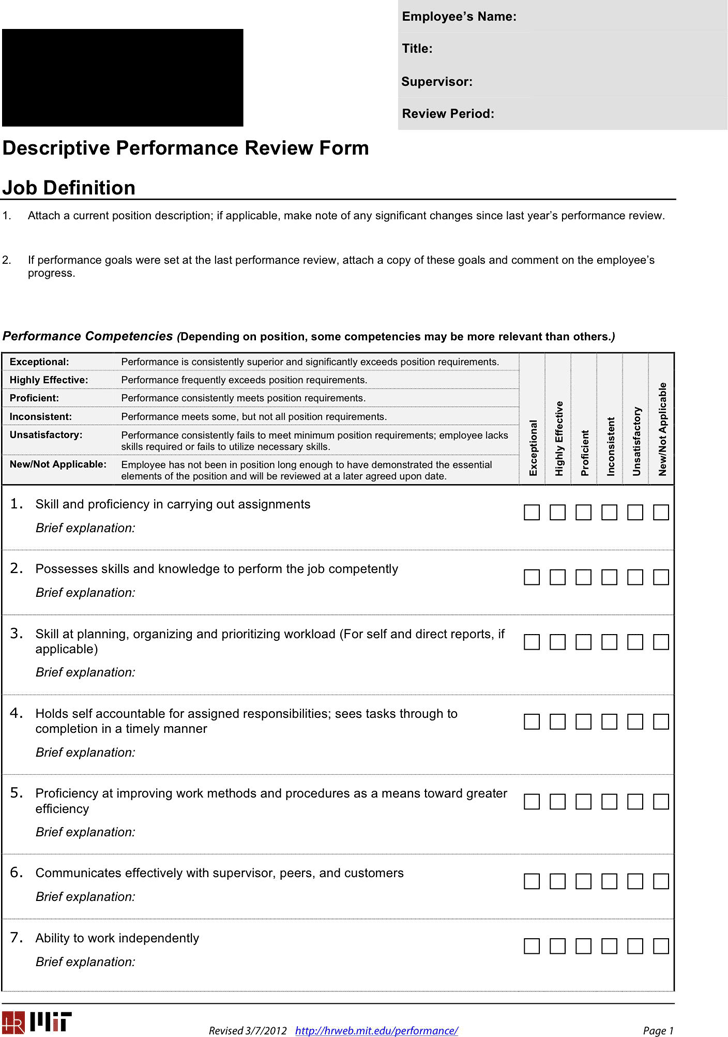 Performance Review Form