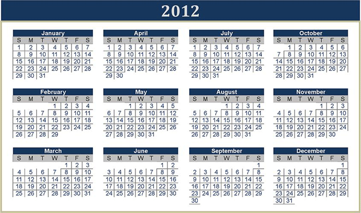 Perpetual Calendar Template 2
