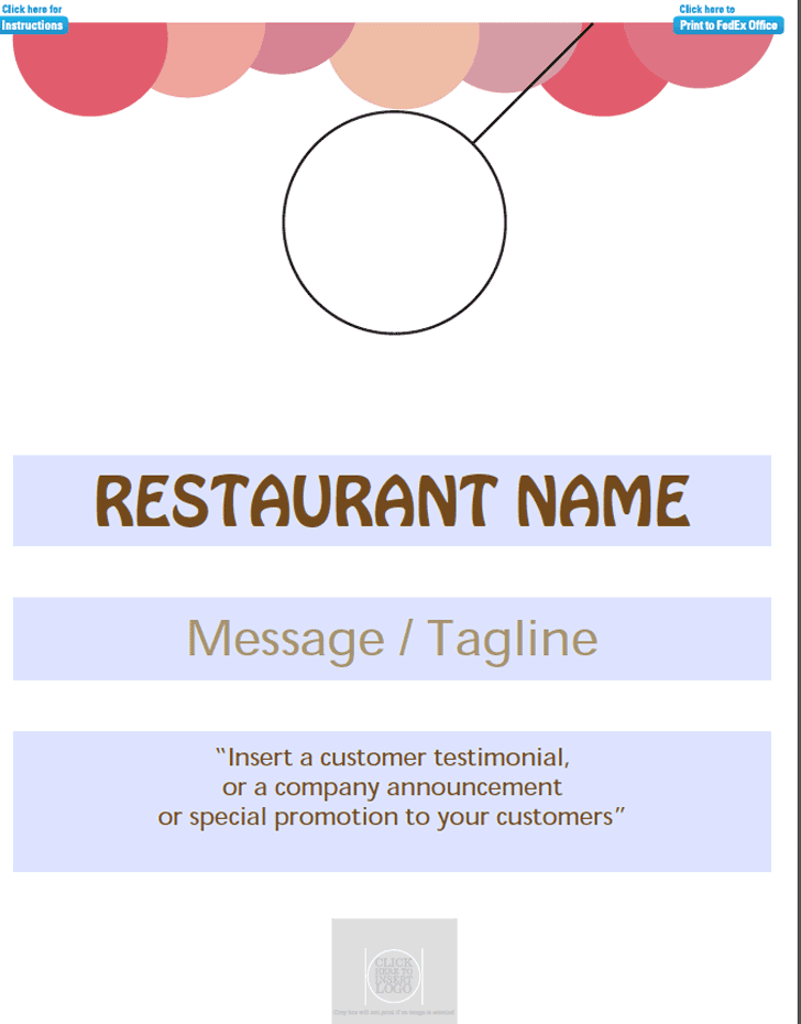 Restaurants Door Hanger Template 1
