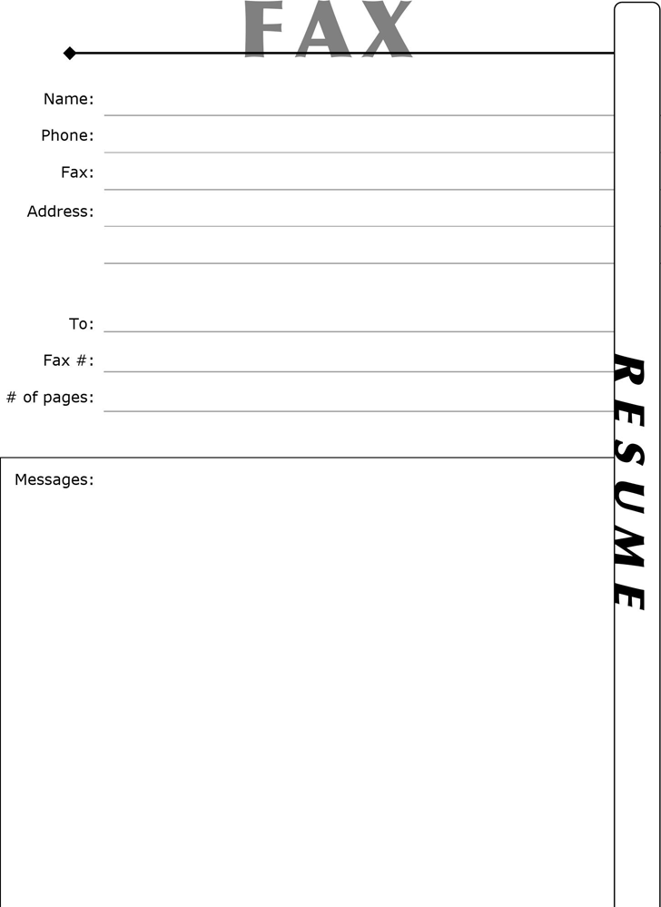 Resume Fax Cover Sheet