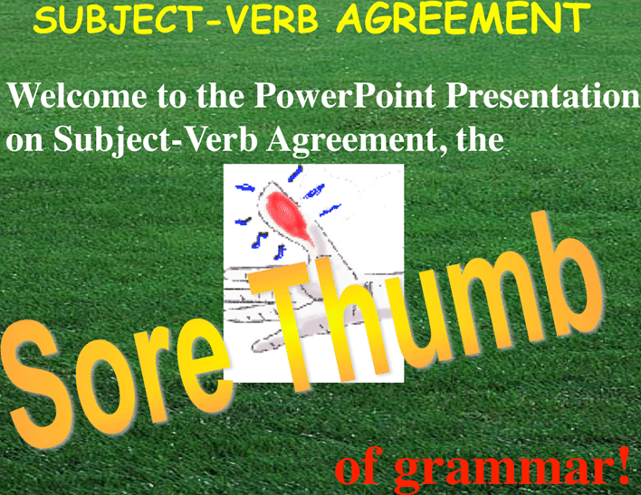 Subject-Verb Agreement ppt 1