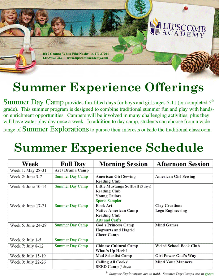 Summer Camp Front Brochure Page 2
