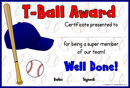 T-Ball Certificates