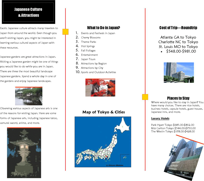 Travel Brochure Example 1 Page 2