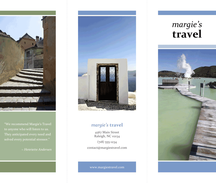 Tri-Fold Travel Brochure Template 1
