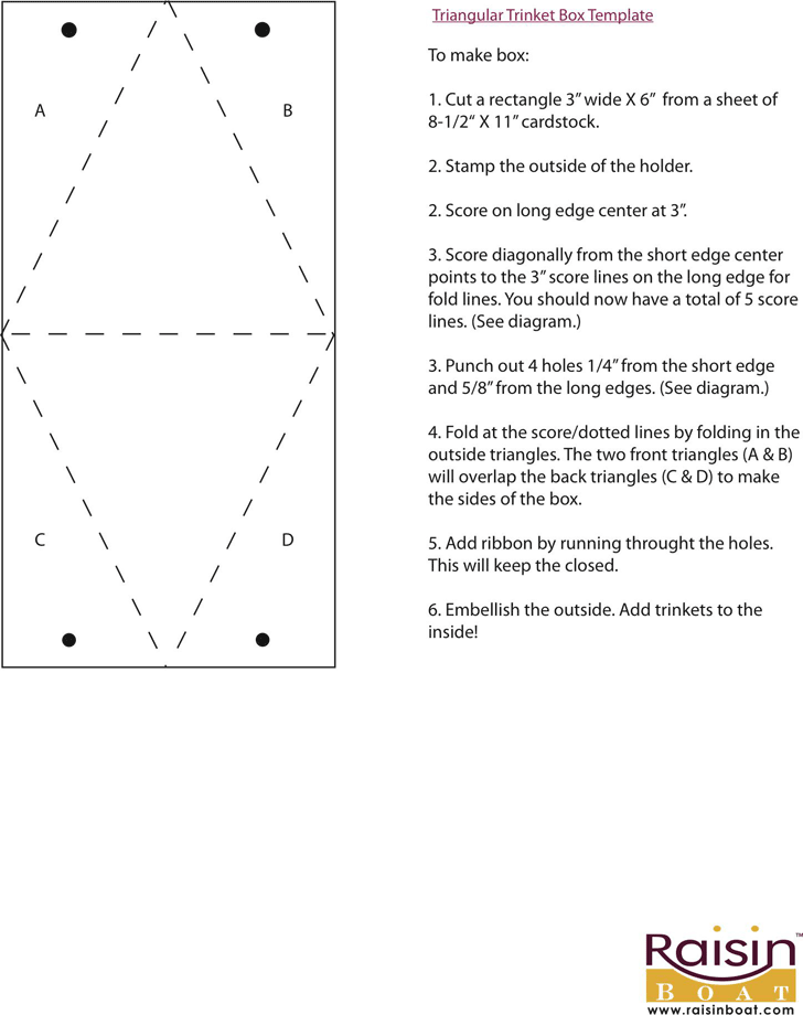 Triangular Trinket Box Template