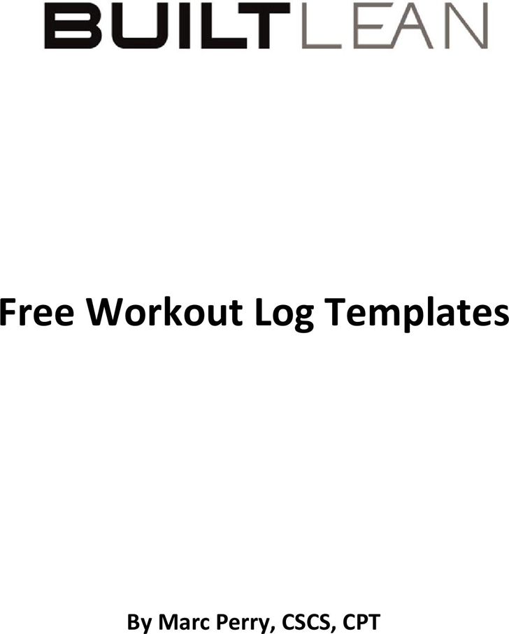 Workout Log Templates