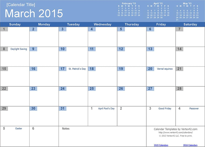 12 Month Calendar 2015 1 Page 3