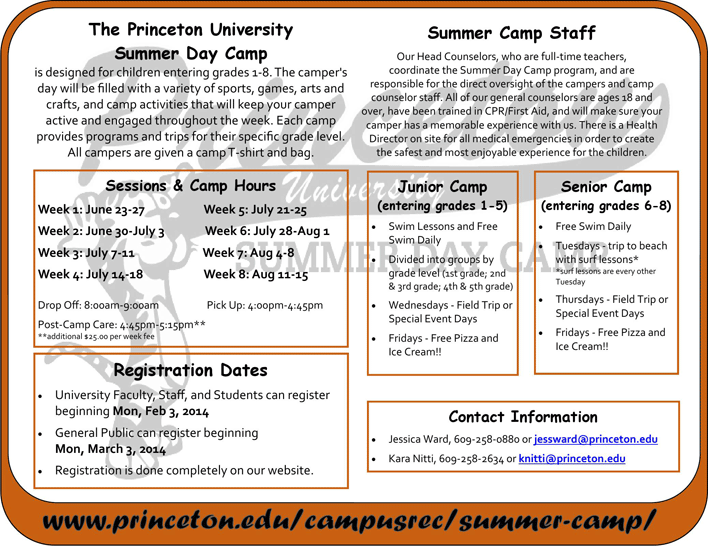 2014 Summer Camp Brochure Page 2