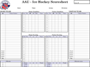 Hockey Score Sheet