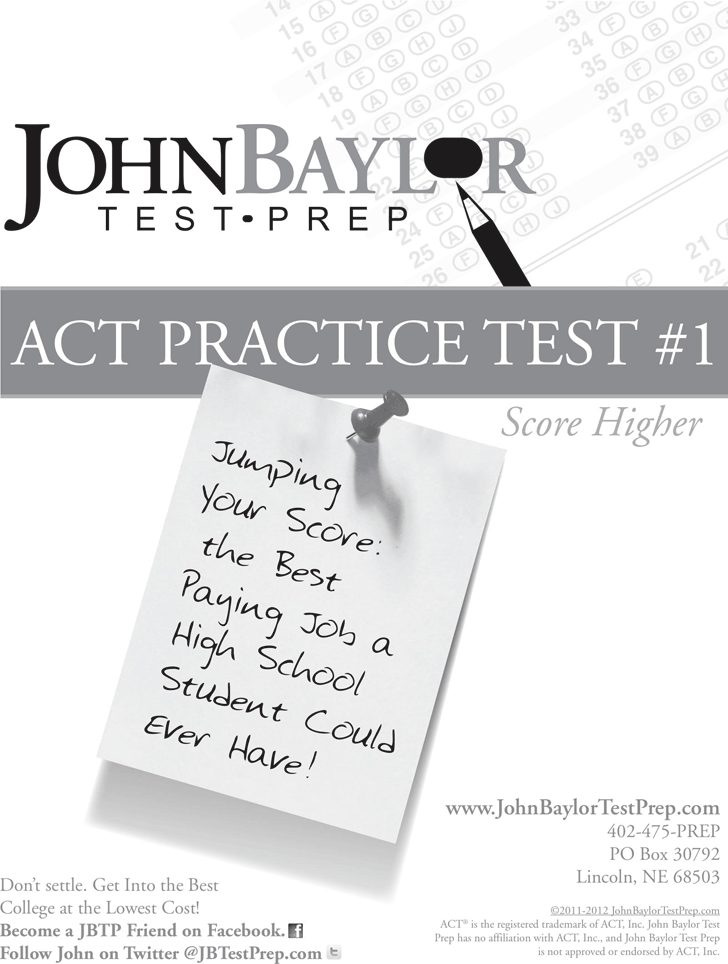ACT Sample Test Template 2