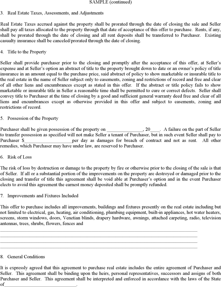 Agreement To Purchase Real Estate Page 2