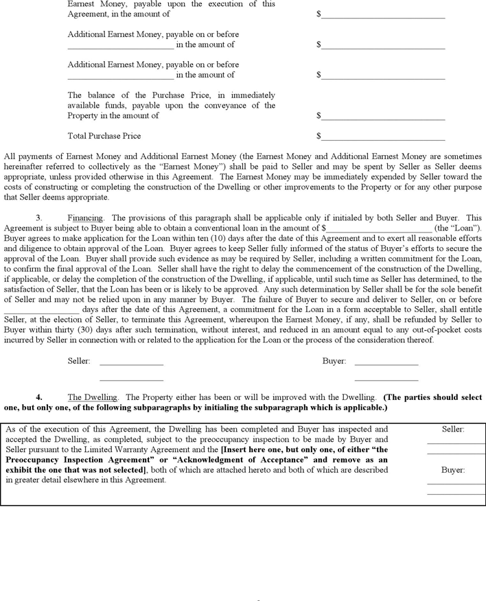 Alabama Purchase and Sale Agreement Form Page 2