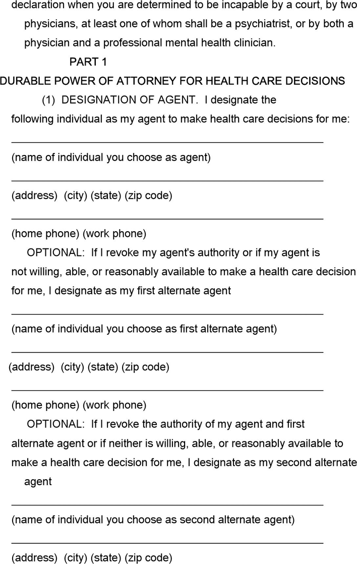 Alaska Advance Health Care Directive Form 2 Page 3