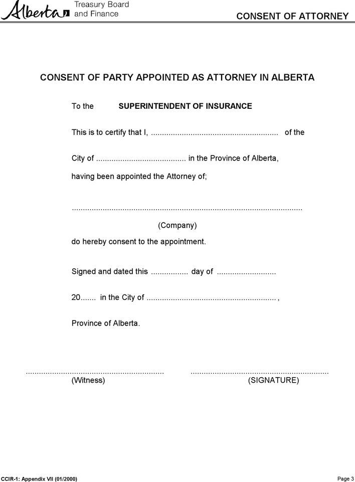 Alberta Power of Attorney Form Page 3