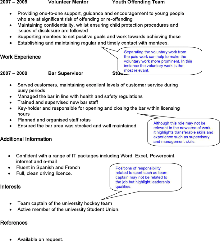 an Example of a Student or Graduate CV Page 2