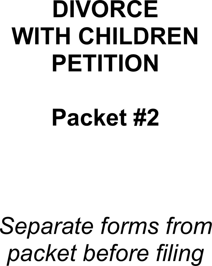 Arizona Petition Form For Divorce With Children