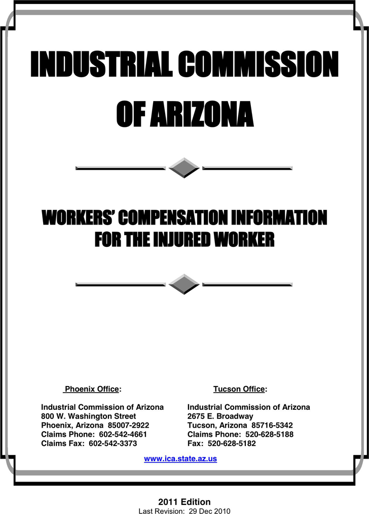 Arizona Workers' Compensation Information For The Injured Worker