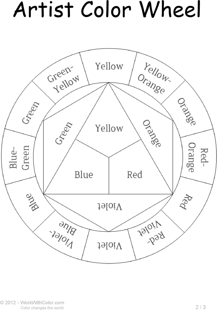 Artist Color Wheel Chart Template Page 2