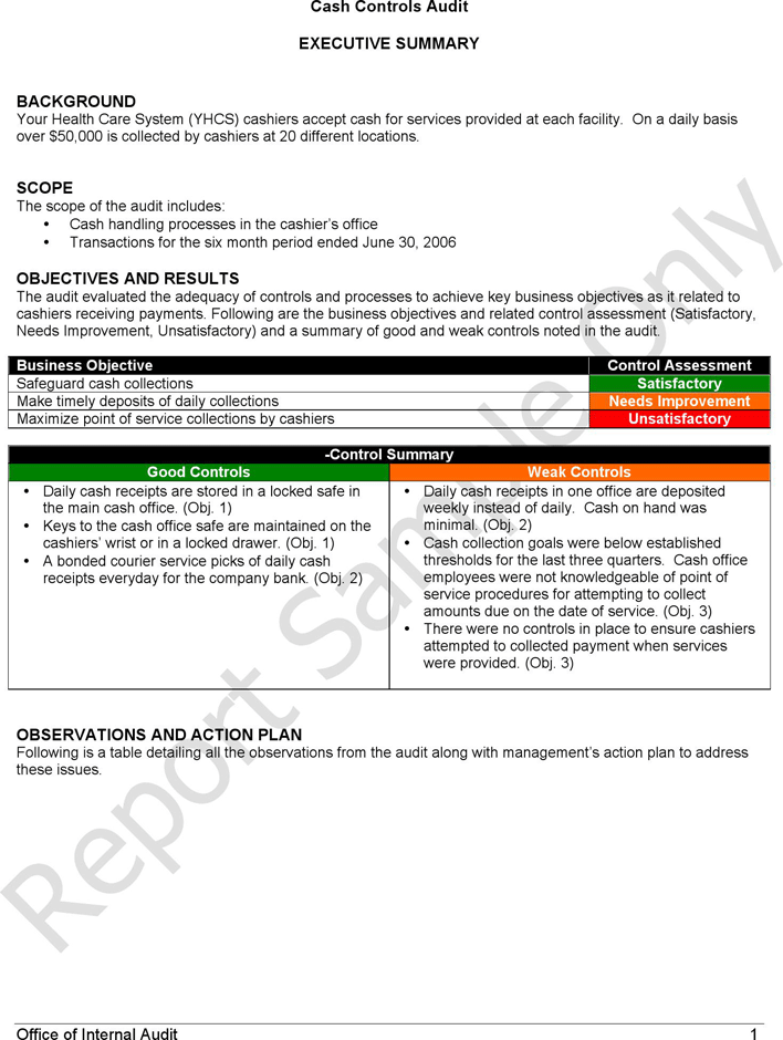 Audit Report Template Page 2