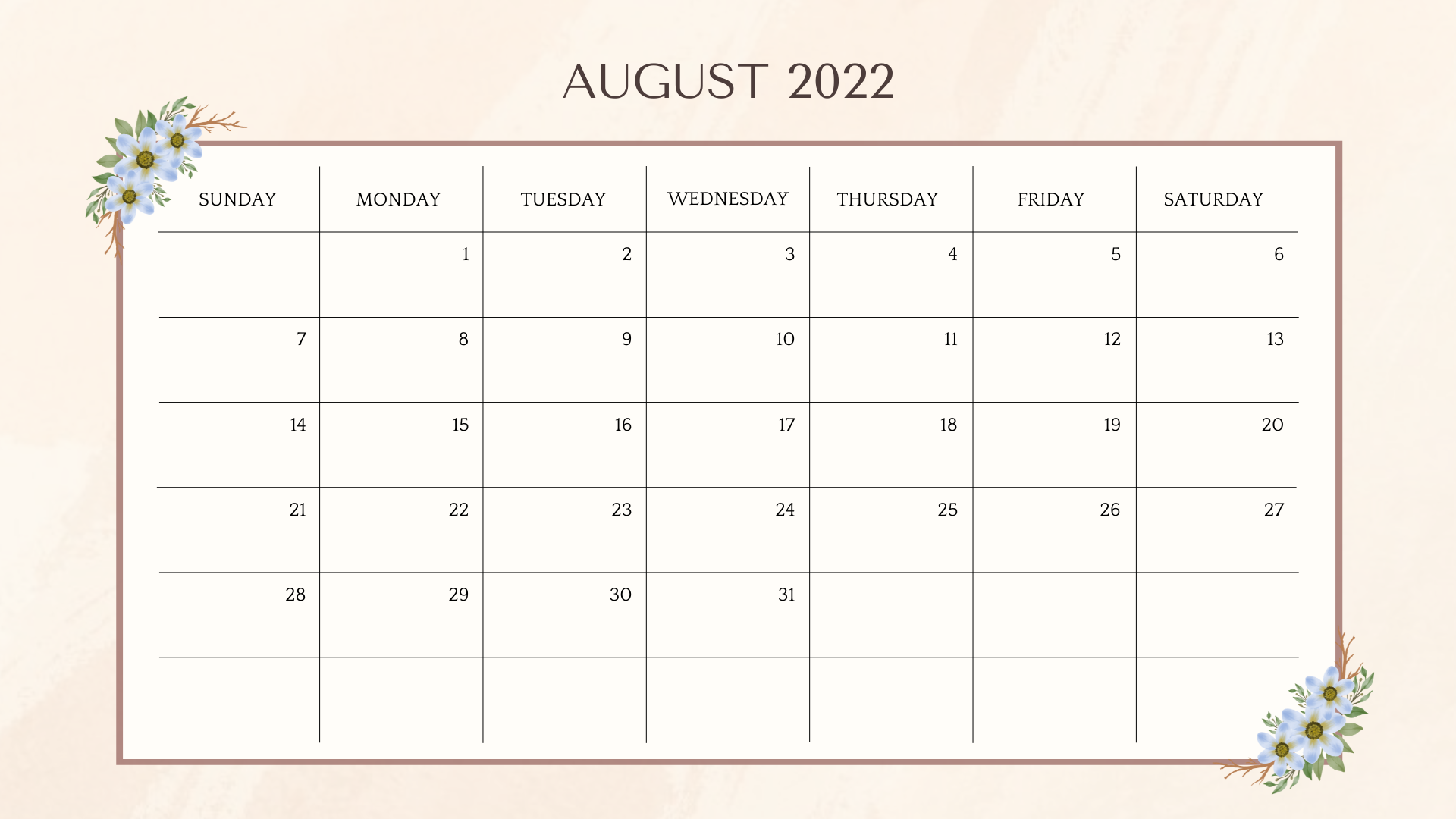 August 2022 Calendar Wallpapers  Top Free August 2022 Calendar Backgrounds   WallpaperAccess
