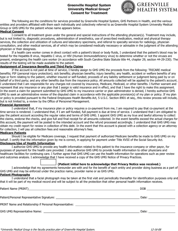 Authorization for Release of Medical Information Page 2