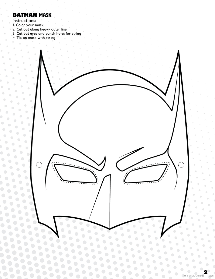 Batman Party Mask Template Page 2