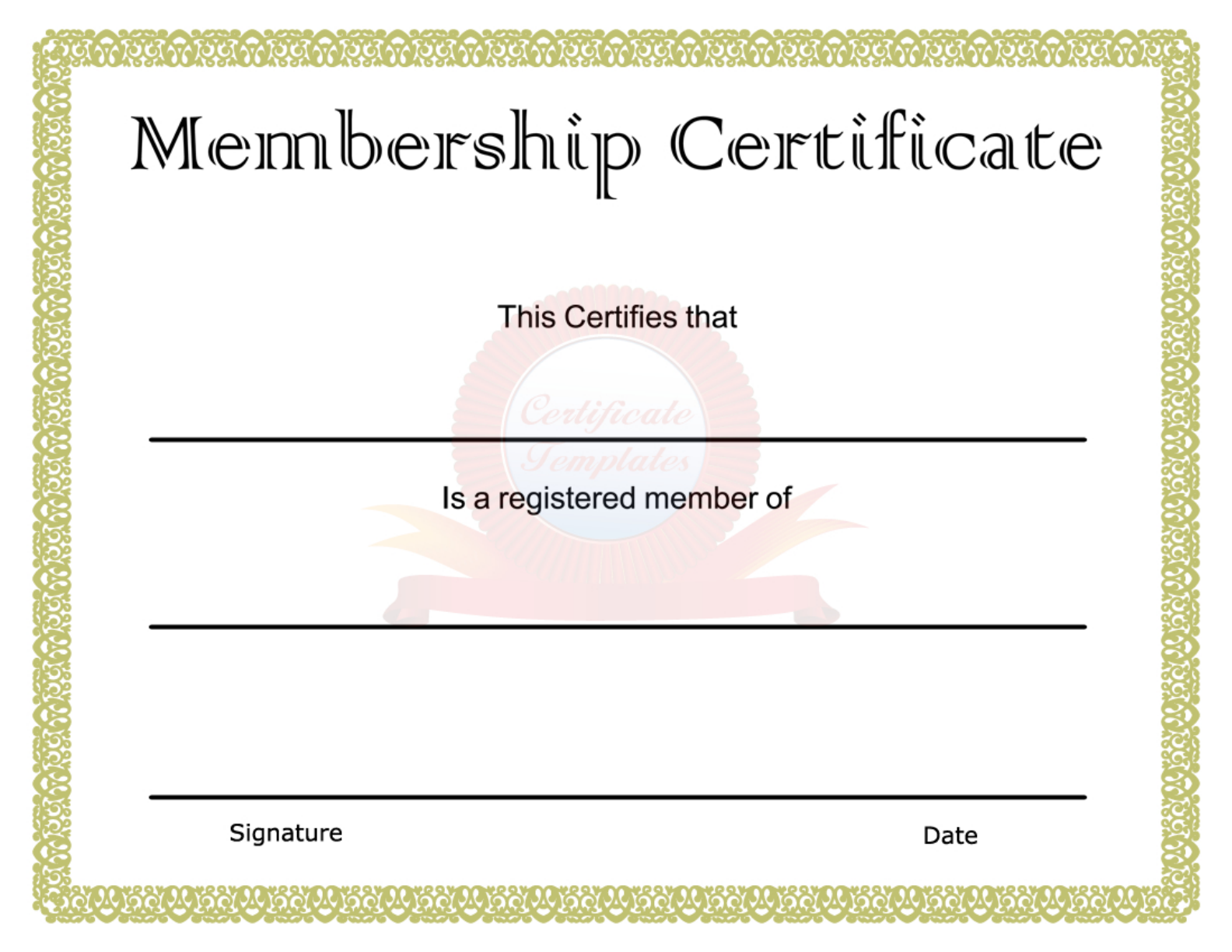 Free Membership Certificate - PDF | 484KB | 1 Page(s)