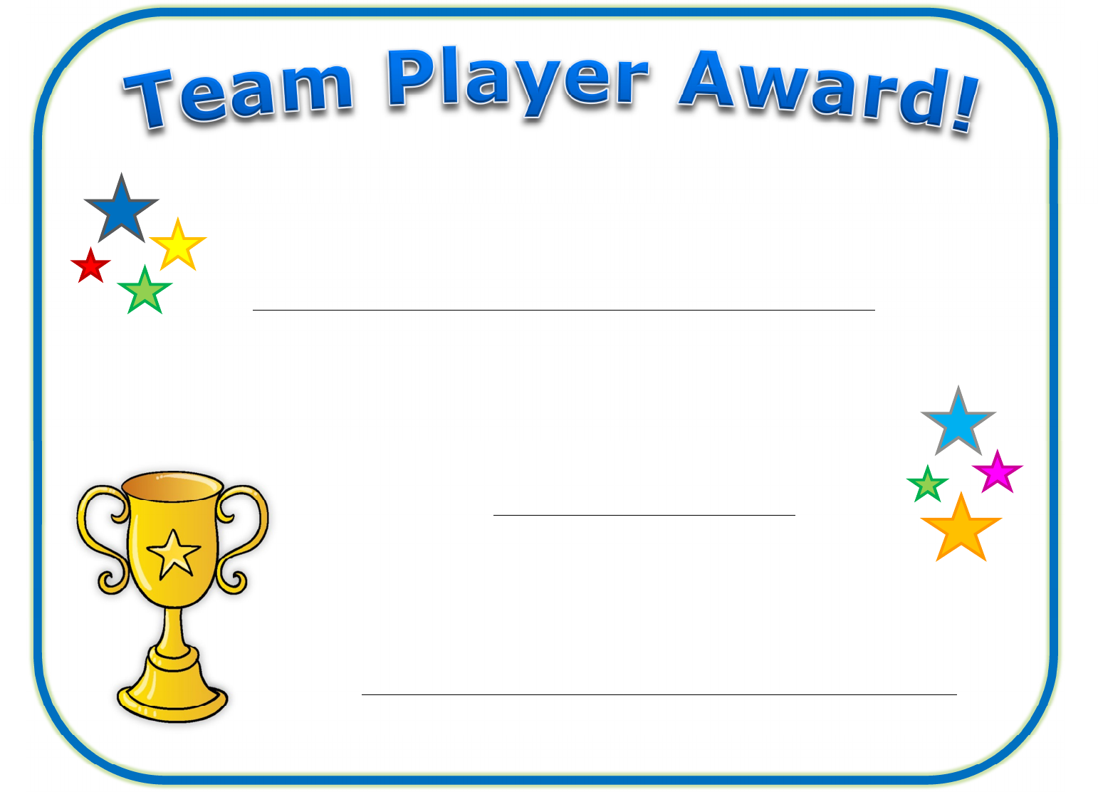 Team Player Certificate