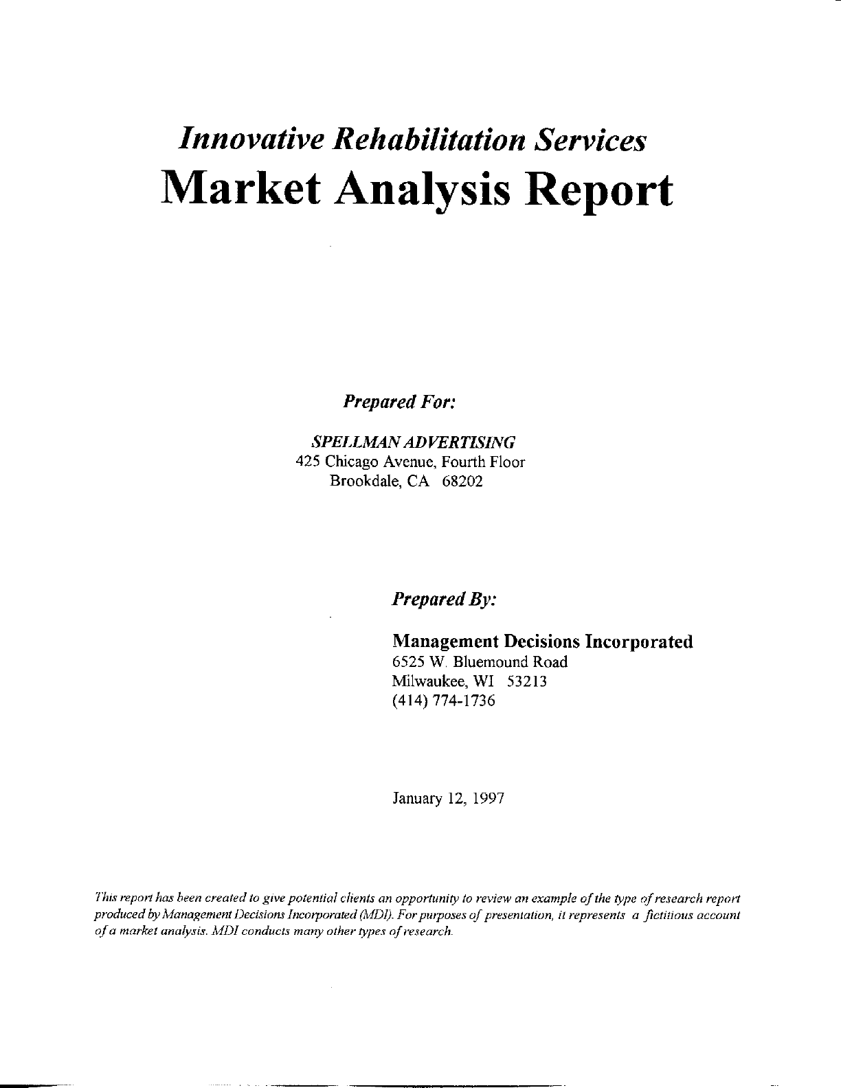 Market Analysis Template 2