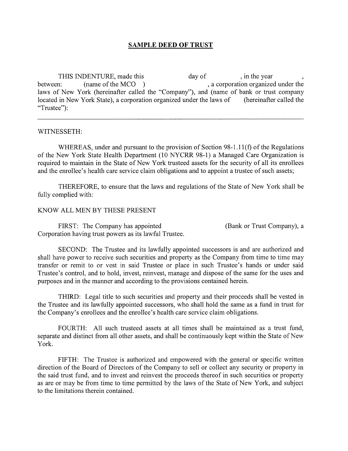 mers assignment of deed of trust form