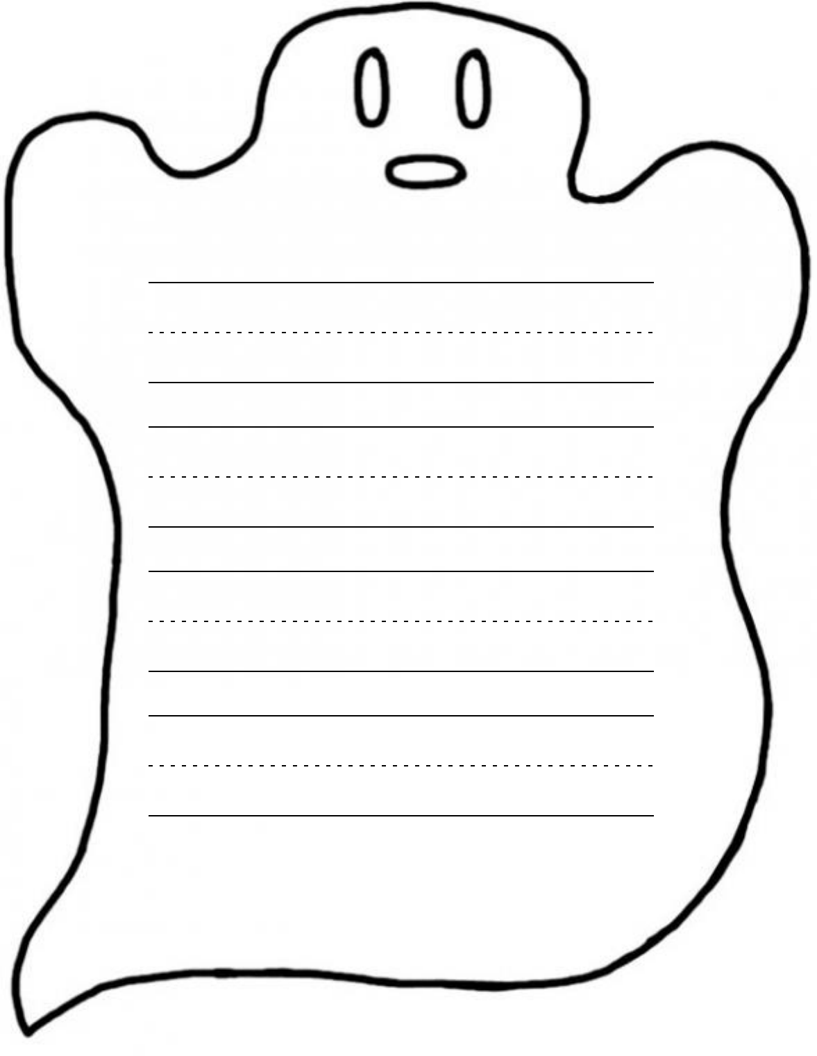Lined Paper Template for Kids 3