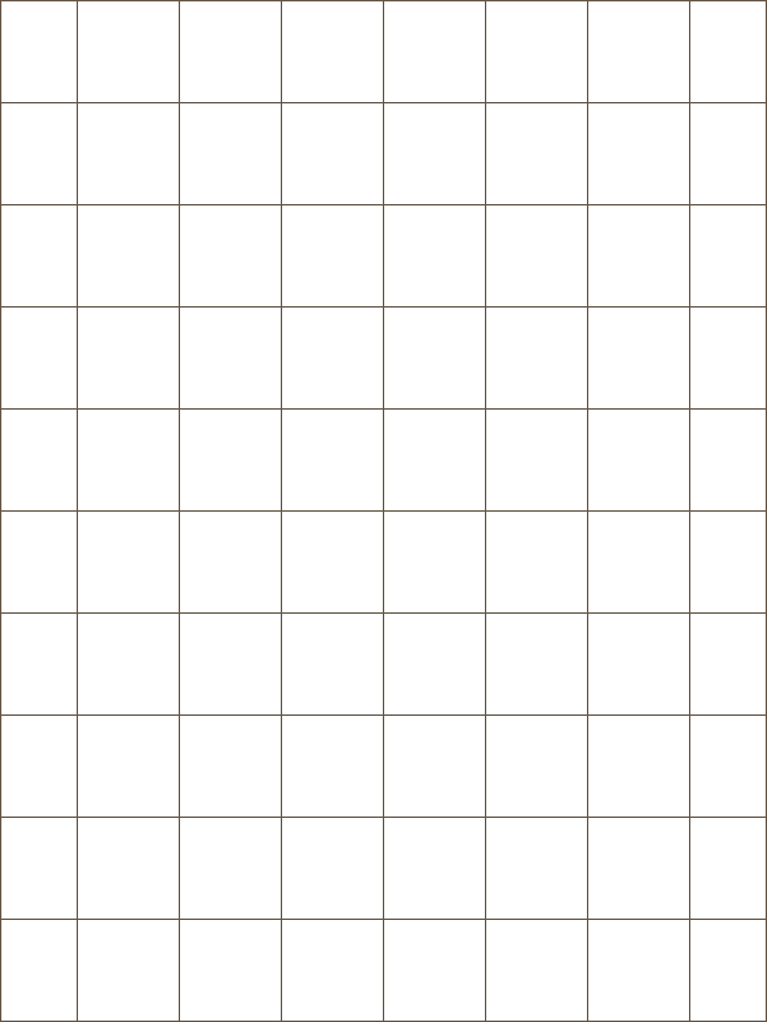 1 Inch Square Graph Paper