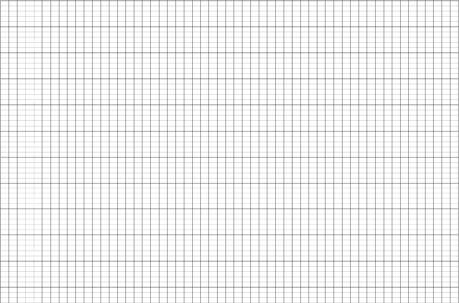 a4 Knitting Graph Paper, Ratio 2:3, Landscape Orientation