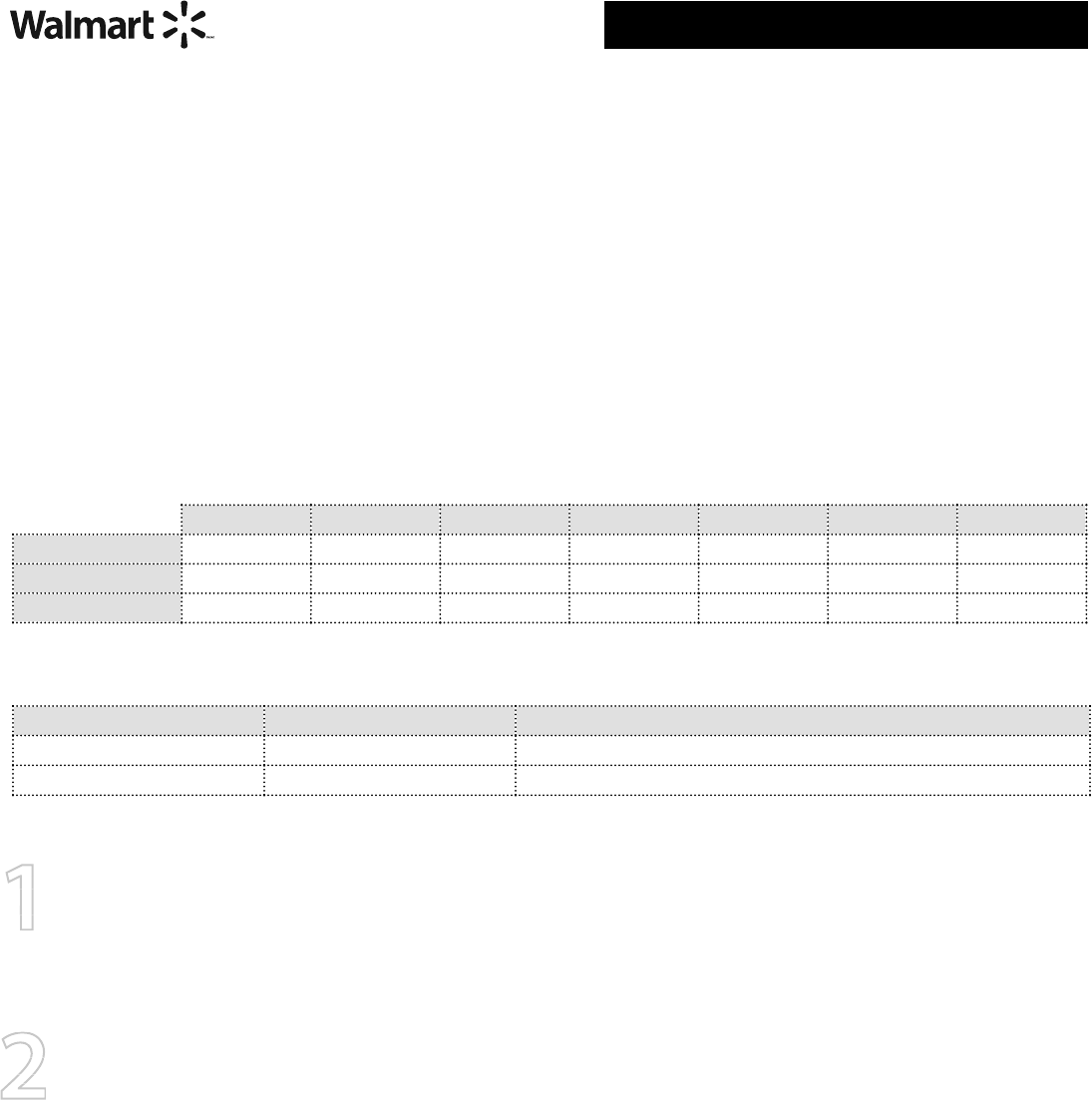 Walmart Application Form