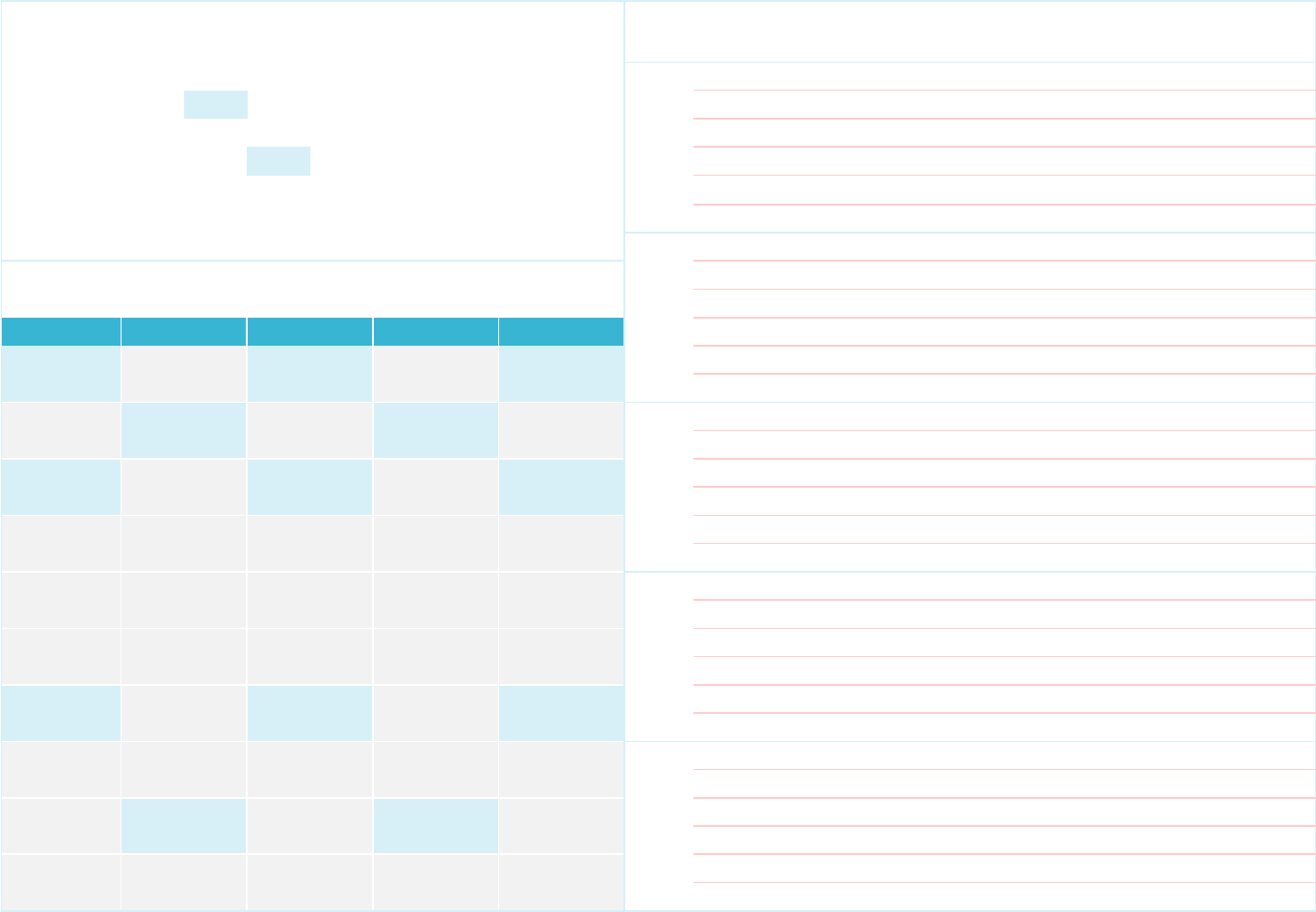 Student Weekly Schedule Template